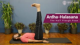 ArdhaHalasana  The Half Plough Pose  Kaivalyadhama Yoga Institute [upl. by Longawa]