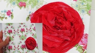 DIY Rose aus Seidenpapier selber machen  Als Geschenk oder Deko  Geburtstags Karte [upl. by Purington890]