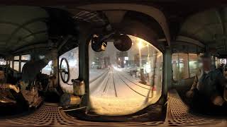 札幌市電ササラ電車VR 雪を巻き上げる夜間の除雪作業 [upl. by Haelahk]