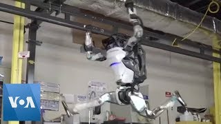 Boston Dynamics’ Humanoid Robot Shows Off Gymnastic Routine [upl. by Ytima]