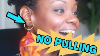 How to Wear Big Earrings with No Pulling [upl. by Nasar]