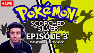 🔴Lets Play Live Pokemon Scorched Silver Episode 3  I love This Romhack [upl. by Tteltrab]