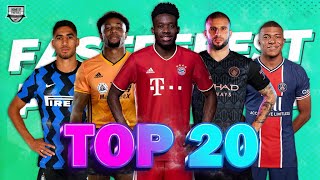 Top 20 Fastest Football Players in 2021 [upl. by Alin]