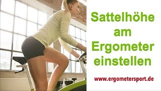 Sattelhöhe am ERGOMETER und HEIMTRAINER einstellen [upl. by Kaslik592]