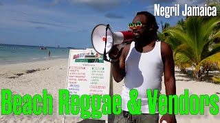 Beach Reggae and Vendors  Negril Jamaica [upl. by Sola372]