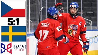 CZECHIA VS SWEDEN SEMIFINALS HLINKA GRETZKY CUP 2024 [upl. by Dorolice]