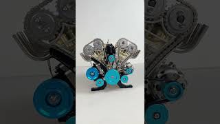 TECHING V8 Car Engine Model Full Metal Assembling Fourcylinder Building Kits [upl. by Ellenwad772]