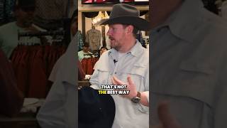 Use this trick to make a hat smaller without feeling uncomfortable cowboys cowboyhat westernhat [upl. by Rickey]