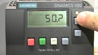 Siemens SINAMICS V20 Ligando pela primeira vez [upl. by Ailegnave]