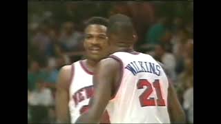 NBA Playoffs 1992 Game 3 New York Knicks vs Chicago Bulls Patrick Ewing vs Michael Jordan [upl. by Aneehsit]