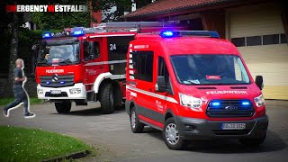 Ankommende FFler 🚒  LE DAHLHAUSEN der FEUERWEHR BOCHUM rückt aus  HLF 10 amp MTF [upl. by Alleunam768]