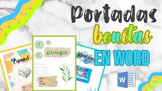 COMO HACER PORTADAS BONITAS EN WORD 1 [upl. by Morlee385]