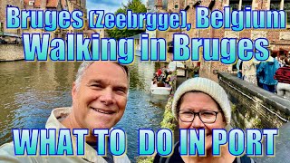 Bruges Zeebrugge Belgium  Walking in Town  What to Do on Your Day in Port [upl. by Airb]