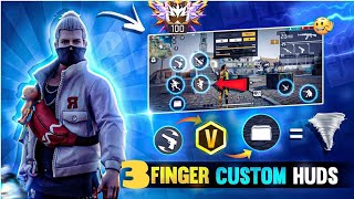 FREE FIRE TOP 5 BEST 3 FINGER CUSTOM HUDfreefirevideos [upl. by Elocen]