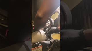 AC COMPRESSOR REMOVAL OLD TO NEW FULL VIDEO CLICK THE LINKbluecollar dieselworks dieselmechanic [upl. by Enawd]