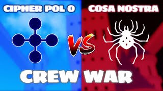 Cipher Pol 0 vs Cosa Nostra  Blox Fruits Crew War [upl. by Llewen]