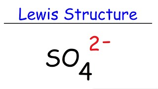 How To Draw The Lewis Structure of SO4 2 Sulfate Ion [upl. by Ennovihc]