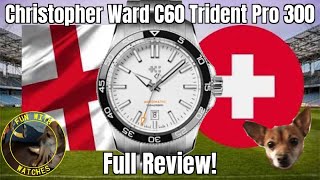 Christopher Ward C60 Trident 300 Pro Automatic Swiss Made Dive Watch Review [upl. by Lat]