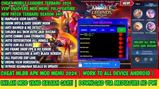 CHEAT ML TERBARU 2024  MOD MENU APK UNLOCK ALL SKIN MLBB  VVIP ENJOYERS MOBILE LEGENDS [upl. by Inaliak921]