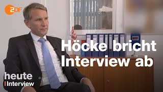 Björn Höcke bricht ZDFInterview ab und droht [upl. by Orfurd833]