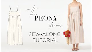 DIY Gathered Maxi Dress with Empire Waist  Peony Dress SewAlong Tutorial [upl. by Jacquenetta833]