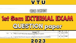 1ST SEM EXTERNAL EXAM QUESTION PAPERS OF 2023 VTU EXAM vtu vtuexams [upl. by Efinnej509]