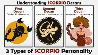 Different Types of Scorpio Personality  Understanding Scorpio Decans scorpio [upl. by Ahsinned]