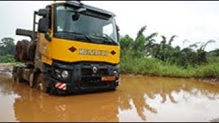 Renault Trucks K timber truck in Cameroon [upl. by Federico]