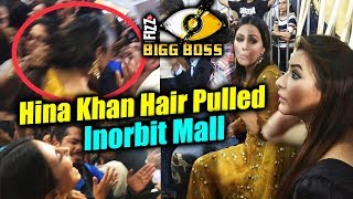 Fan MISBEHAVES With Hina Khan Pulls Her Hair At Inorbit Mall  BB Mall Task  Bigg Boss 11 [upl. by Blinny]