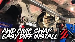 1000HP AWD Civic Gets An EASY Rear Diff Install [upl. by Amirak]