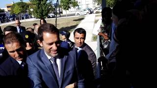 Soyaux  16  larrivée du ministre de lIntérieur Christophe Castaner au ChampdeManoeuvre [upl. by Gunter41]