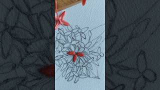 Ixoraaa ❤️❤️❤️❤️ flowerembroidery embroidery [upl. by Quickel]