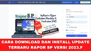 🔴CARA DOWNLOAD DAN INSTALL UPDATE RAPOR SP KE VERSI 2023 F [upl. by Akeemat802]