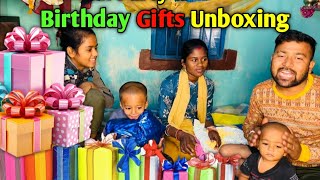 Birthday Gifts Unboxing  love marriage couple vlogs dailyvlogs vlog [upl. by Dilahk]