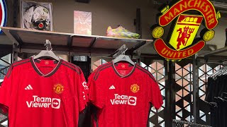 NEW Manchester United Home kit 20232024  Authentic v Replica  HANDS ON REVIEW Do we like it [upl. by Mchenry374]