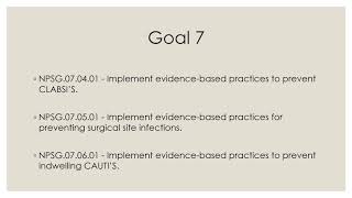 National Patient Safety Goals [upl. by Natanhoj]