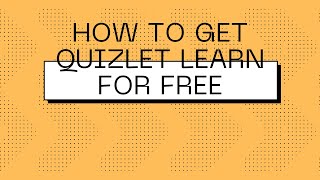 How to get Quizlet Learn Mode for FREE [upl. by Ialokin849]