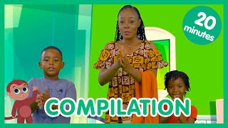 🌴 Compilation de comptine africaine pour enfants  Les amis de Boubi S1 🐒 [upl. by Pontias]