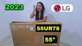 LG UR7800 Smart TV 4K Panel VA  UNBOXING Y REVIEW COMPLETA LG 55UR7800 [upl. by Bromleigh]