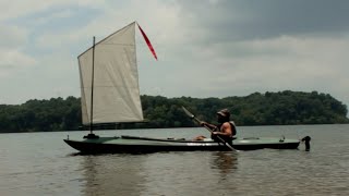 Kayak Lug Sail Build Wilderness Systems Pamlico 160T [upl. by Aivek]