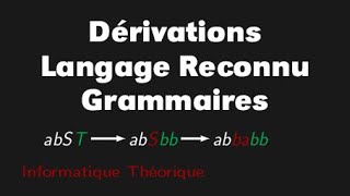 Grammaires algébriques  dérivations gauches droites langage reconnu [upl. by Beane]