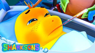 Sick Song  The Sharksons  Songs for Kids  Nursery Rhymes amp Kids Songs [upl. by Nanyt578]