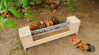 Transform discarded wood into amazing chicken feeder [upl. by Ardeed]