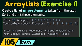 ArrayLists Exercise 1 [upl. by Aisauqal]