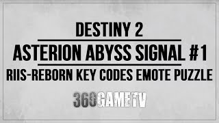 Destiny 2 Asterion Abyss Signal Buff Location 1 Guide  Tutorial  RiisReborn Key Codes Puzzle [upl. by Domph]