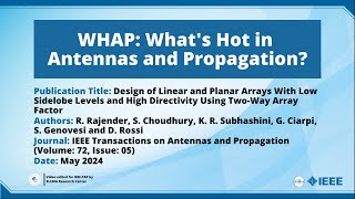 Design of Linear Planar Arrays With Low Sidelobe Levels and High Directivity Using TwoWay Array [upl. by Aicilif]