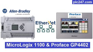 MicroLogix 1400 amp HMI Proface Communication [upl. by Anaiviv]