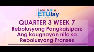 Rebolusyong Pangkaisipan Ang Kaugnayan nito sa Rebolusyon Pranses  Grade 8 AP  Quarter 3 Week 8 [upl. by Rekab641]