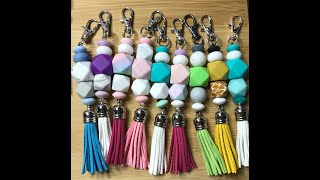 Bubblegum Bead Keychain Tutorial How to make a beaded keychain [upl. by Minette324]