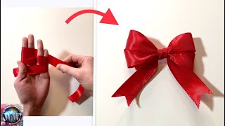 einfache Schleife binden zum Geschenke einpacken  DIY Geschenkschleife selber basteln  simple bow [upl. by Esiole391]